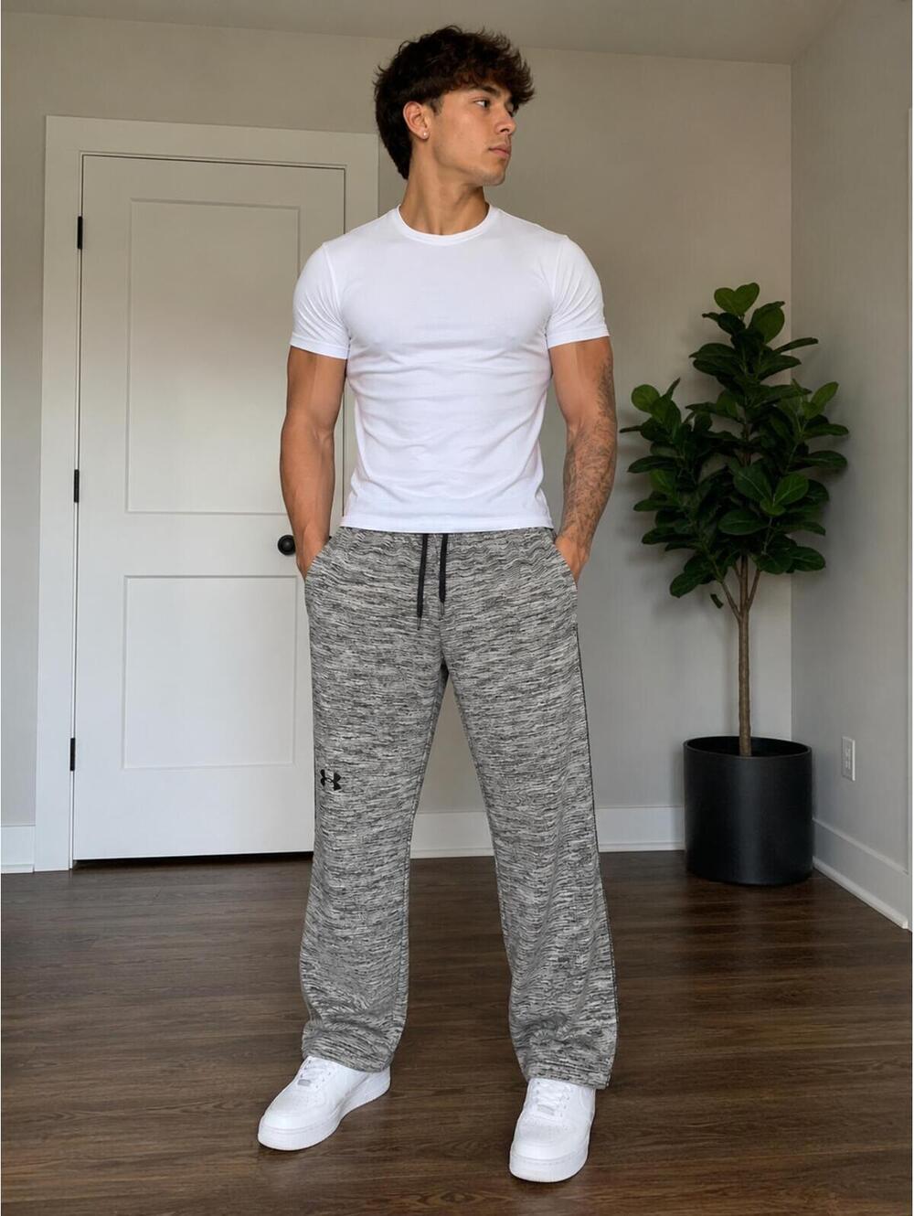 Under Armour ColdGear Storm Fleece Lounge Pants Gray Mens Medium